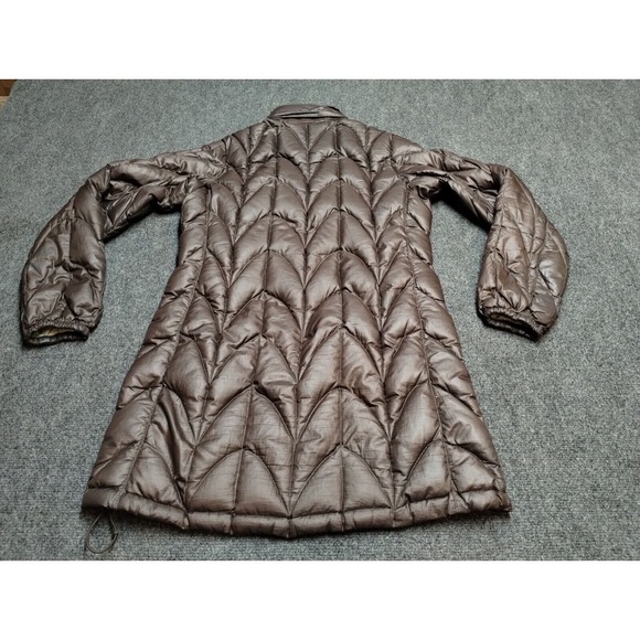 Outoor Research Down Feather Long Quilted Puffer Parka Women Small Brown Jacket - Picture 2 of 13